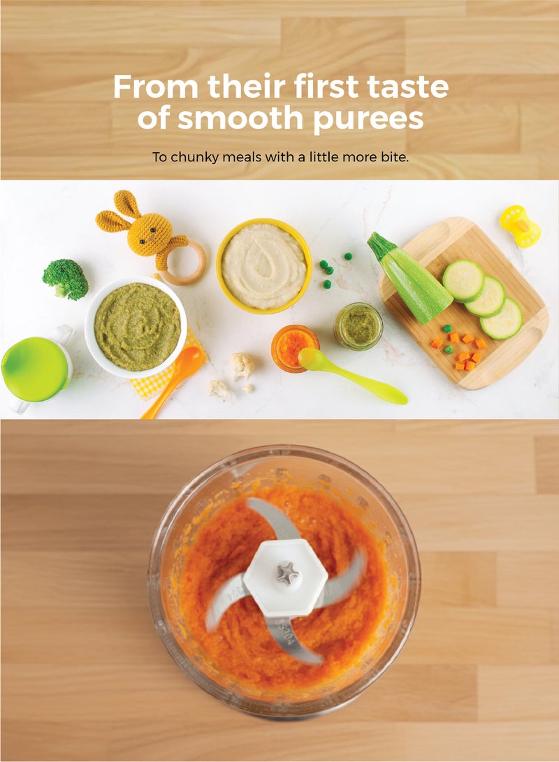 Zenito Mini Baby Food Blender - Fresh Meal Prep-Baby Food Processor Glass Set, Mini Infant Food Maker Blender Machine with 8 Blades And Grinding Disc, Small Blender - Image 4