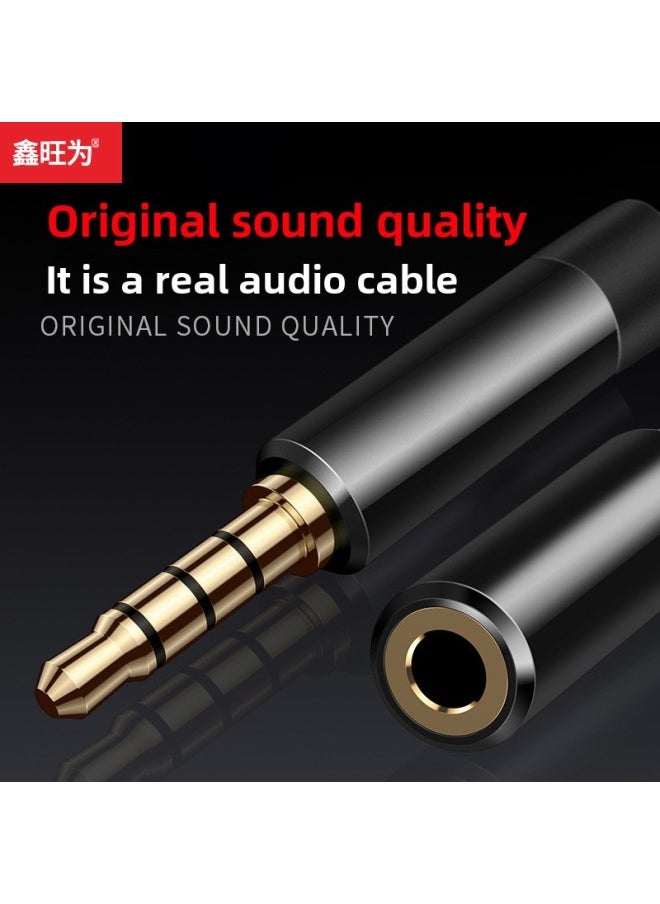Generic 3.5mm Male To Mother Car AUX Audio Line Audio Sound Card Accompaniment Adapter Headset Extension Cord Manufacturers Wholesale-Color:Male-to-male Black Three Sections (bare Wire)-Length:1.5 M  - Image 5