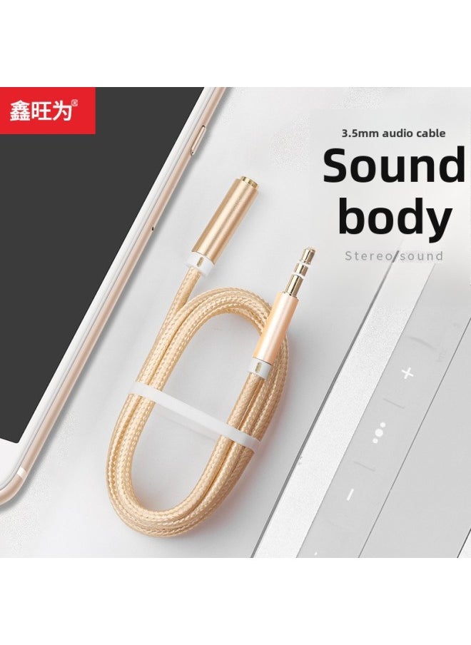 Generic 3.5mm Male To Mother Car AUX Audio Line Audio Sound Card Accompaniment Adapter Headset Extension Cord Manufacturers Wholesale-Color:Male-to-male Black Three Sections (bare Wire)-Length:1.5 M  - Image 4