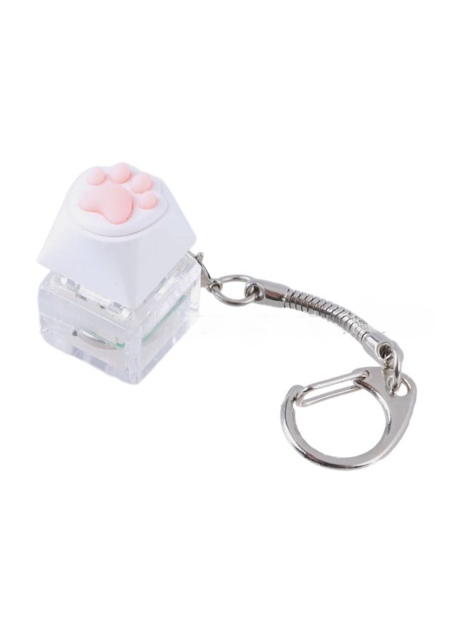Generic LED Keyboard Fidget Toys Keychain Keyboard Fidget Key Chain Decompression Toys Finger Button Clicker Stress Relief Gifts-Color:cat claw  - Image 1