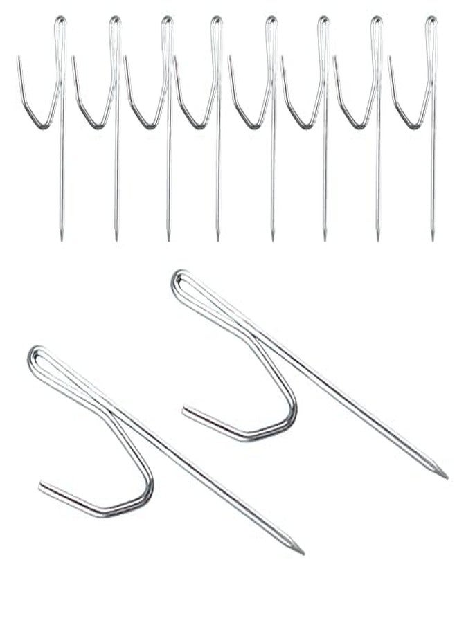 Kowibcl Curtain Hooks for Drapes, Drapery Hook Pins for Window Curtain, Door Curtain and Shower Curtain, Silver (50 Pieces) - Image 4