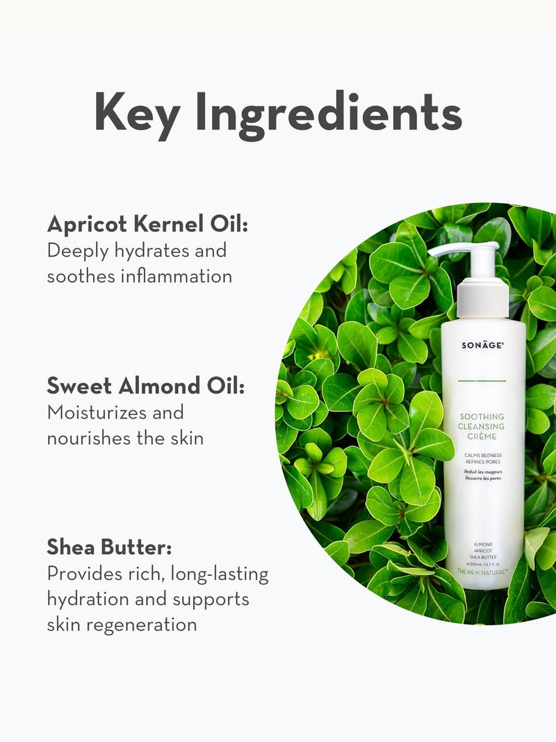SONAGE Soothing Cleansing Cream | Gentle Daily Face Wash & Makeup Remover For Sensitive Skin | Balances, Soothes & Cleanses - Image 4
