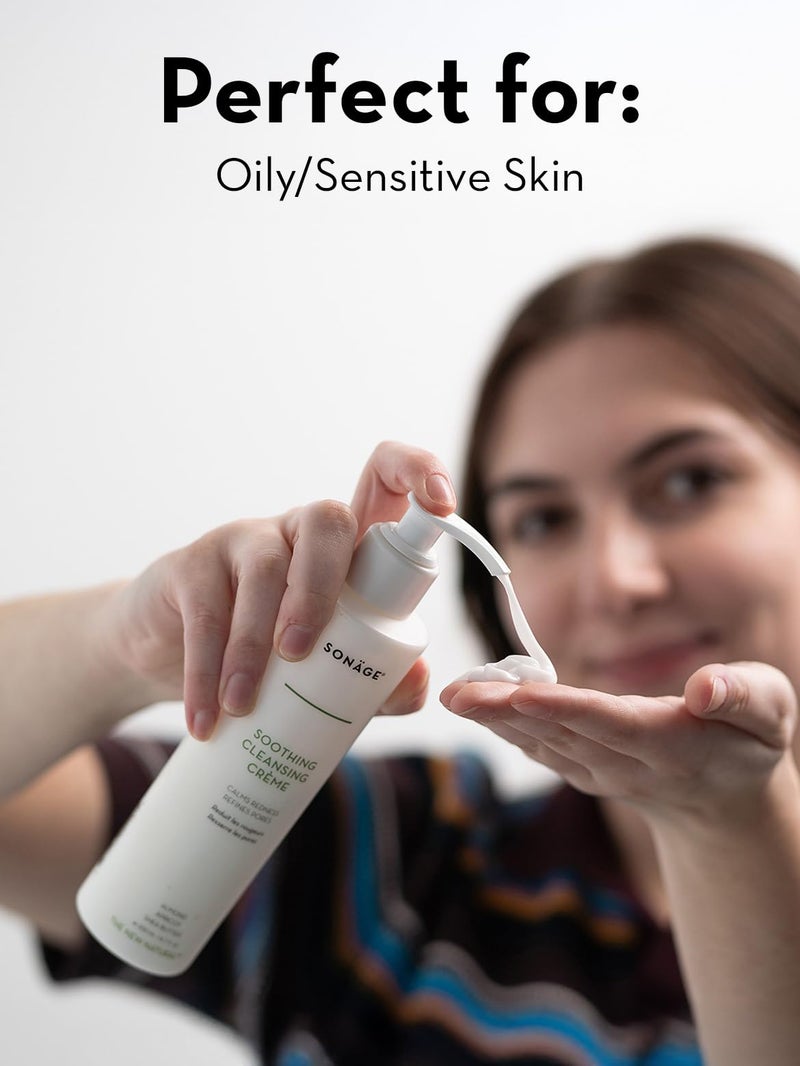 SONAGE Soothing Cleansing Cream | Gentle Daily Face Wash & Makeup Remover For Sensitive Skin | Balances, Soothes & Cleanses - Image 5
