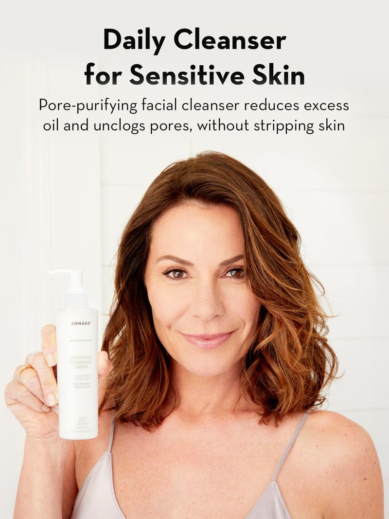SONAGE Soothing Cleansing Cream | Gentle Daily Face Wash & Makeup Remover For Sensitive Skin | Balances, Soothes & Cleanses - Image 2