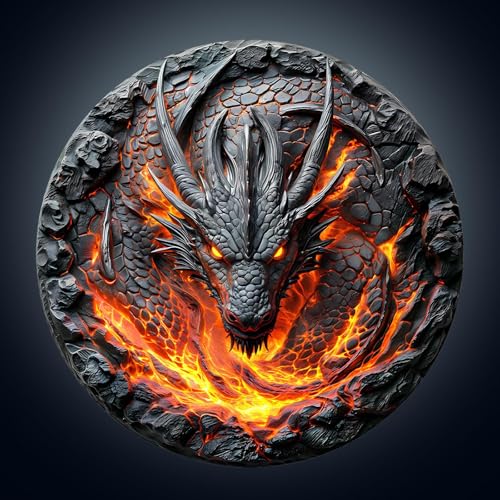 Masseruon 1000 Piece Puzzle for Adults 266 266in Flame Dragon Puzzle for Adults 1000 Pieces Flat Puzzles with 3D Visual Effect When Completed Adult Puzzles Games - Image 1