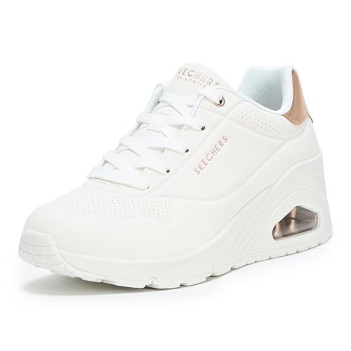 SKECHERS أحذية سكيشرز ستريت للنساء،UNO Wedge - HI Steps،أبيض،10 M US - Image 1