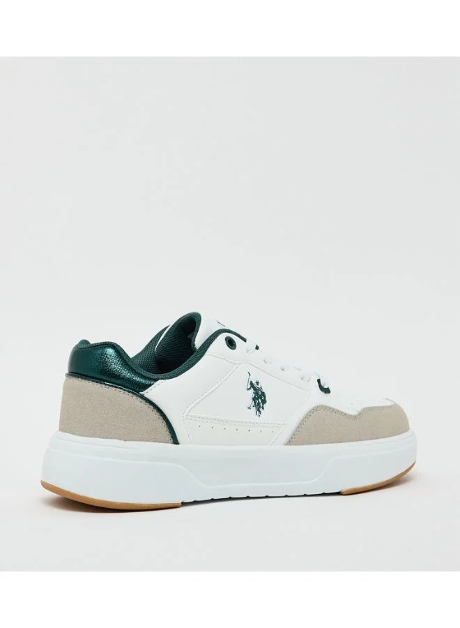 U.S. Polo Assn.  U.S. Polo Assn Melodie GLB 5PR Women’s Sneakers – White, Lace-Up Casual Shoes  | Best Price UAE