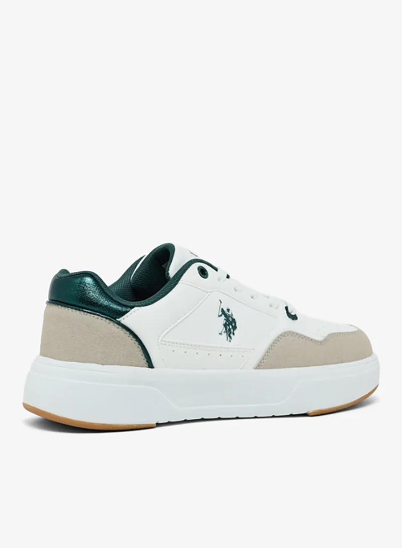 U.S. Polo Assn.  U.S. Polo Assn Melodie GLB 5PR Women’s Sneakers – White, Lace-Up Casual Shoes for Women | Best Price UAE