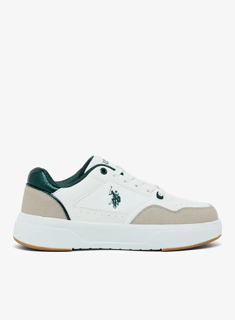 U.S. Polo Assn Melodie GLB 5PR Women’s Sneakers – White, Lace-Up Casual Shoes