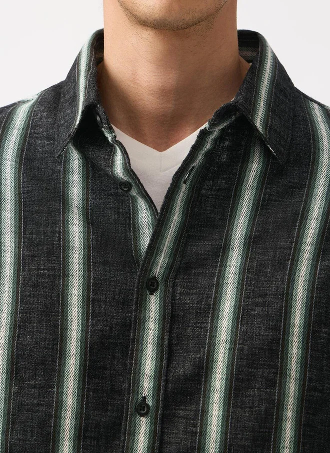 The Souled Store  The Souled Store Men Striped Casual Shirt  | Best Price UAE