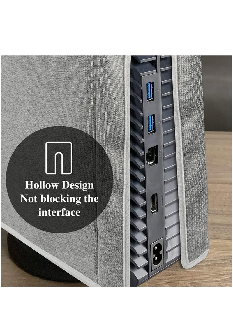 Dust Cover For PS5 Dustproof Cover Precision Cut Protective Case Anti Scratch Waterproof Cover Sleeve For Playstation 5 Console Digital Edition and Ultra HD Edition (Not for PS5 Slim) - Grey - Image 5