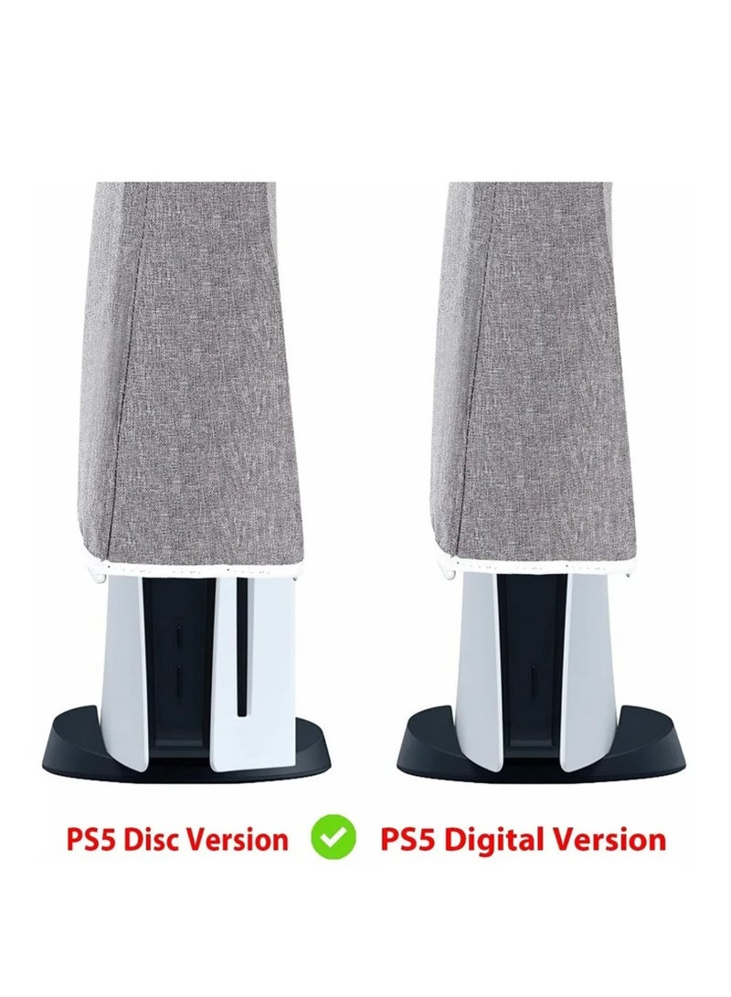 Dust Cover For PS5 Dustproof Cover Precision Cut Protective Case Anti Scratch Waterproof Cover Sleeve For Playstation 5 Console Digital Edition and Ultra HD Edition (Not for PS5 Slim) - Grey - Image 2