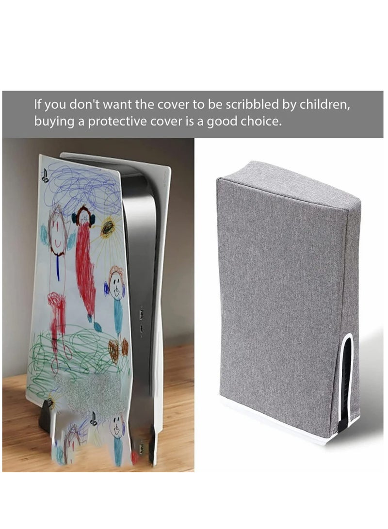 Dust Cover For PS5 Dustproof Cover Precision Cut Protective Case Anti Scratch Waterproof Cover Sleeve For Playstation 5 Console Digital Edition and Ultra HD Edition (Not for PS5 Slim) - Grey - Image 4