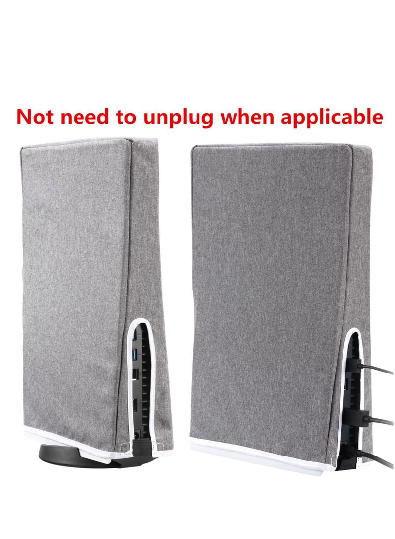 Dust Cover For PS5 Dustproof Cover Precision Cut Protective Case Anti Scratch Waterproof Cover Sleeve For Playstation 5 Console Digital Edition and Ultra HD Edition (Not for PS5 Slim) - Grey - Image 3