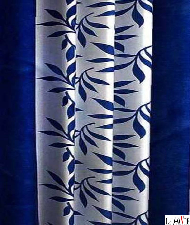 Milan Polyresin Floral Window Curtain Window 3 Feet Blue Pack of 2 - Image 3