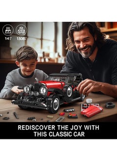 mould king 10114 Classic Cars Building Kits, Moc Vintage Car Model Building Blocks Set, Gift For Kids Age 8+/Adult Collections Enthusiasts(1308+ Pieces, Static Version)  - Image 3