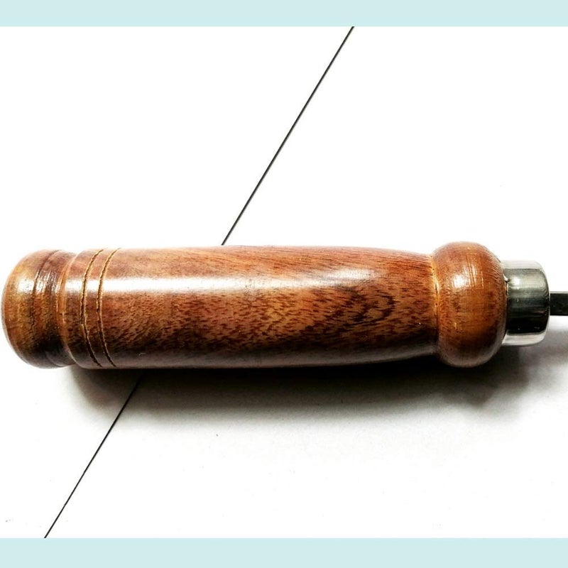 BTR BHARAT SKEWERS 20 INCH ROD 4 INCH HARDWOOD HENDLE {HOTEL WERE THICKNESS 5 MM SQUARE SHAPE HEAVY DUTY /Kabab Seekh stainless Steel Barbeque Grilling Stick, for KABAB/Paneer Tikka (Pack of 6 Pieces) HARWOOD SHEESHAM HANDLE FULL LENGTH 24 INCH ) - Image 2