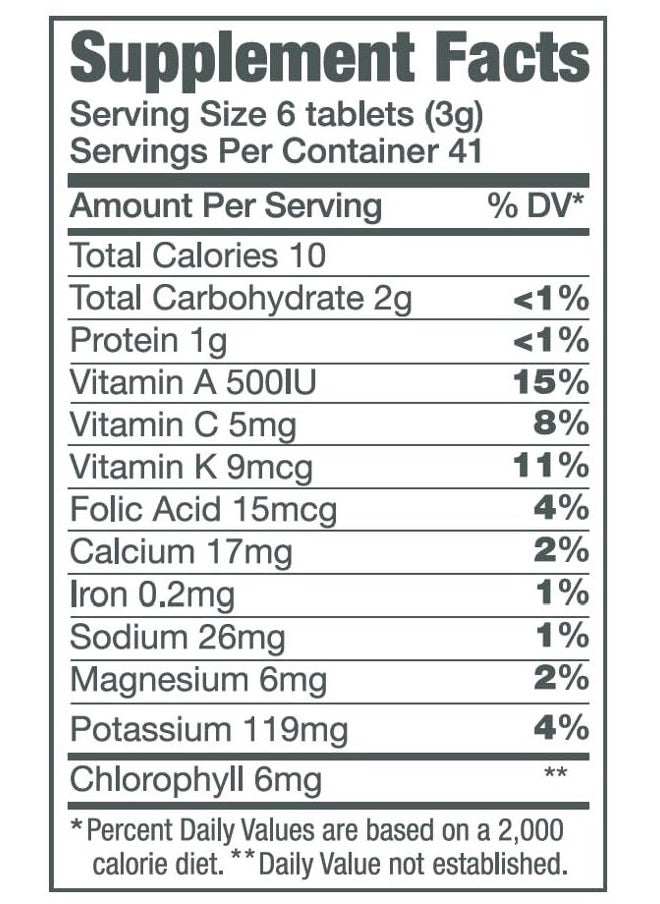 Green Foods Original Green Magma Barley Grass Nutritional Supplement, 250 Tablets (500mg Ea) Certified Organic  - Image 3