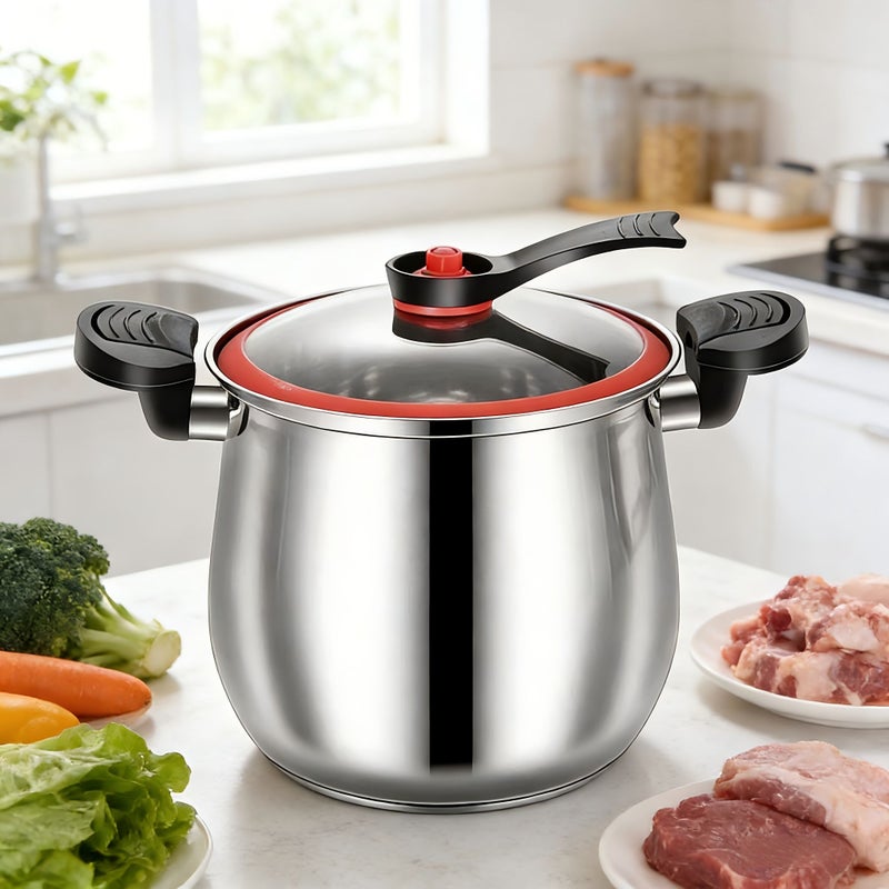 1.32 Gal Stainless Steel Stockpot Dashi Pot With Thickened Bottom Induction Cooker Safe Multi Functional Kitchenware For Soup Porridge Stew Braising - Image 5