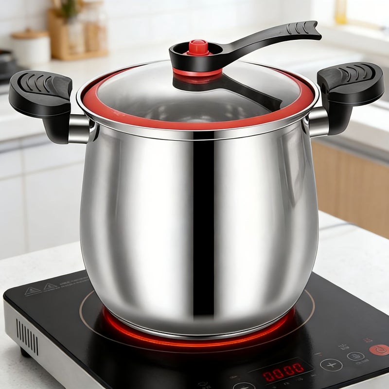 1.32 Gal Stainless Steel Stockpot Dashi Pot With Thickened Bottom Induction Cooker Safe Multi Functional Kitchenware For Soup Porridge Stew Braising - Image 4