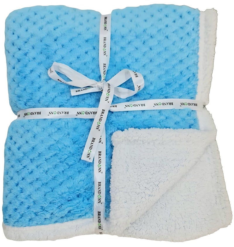 BRANDONN Baby Boy's and Baby Girl's Luxury Flannel and Sherpa Wrap Sheet for (0-12) Months All Season Blanket/Wrapping Sheet/Baby Blanket for Babies - Image 1