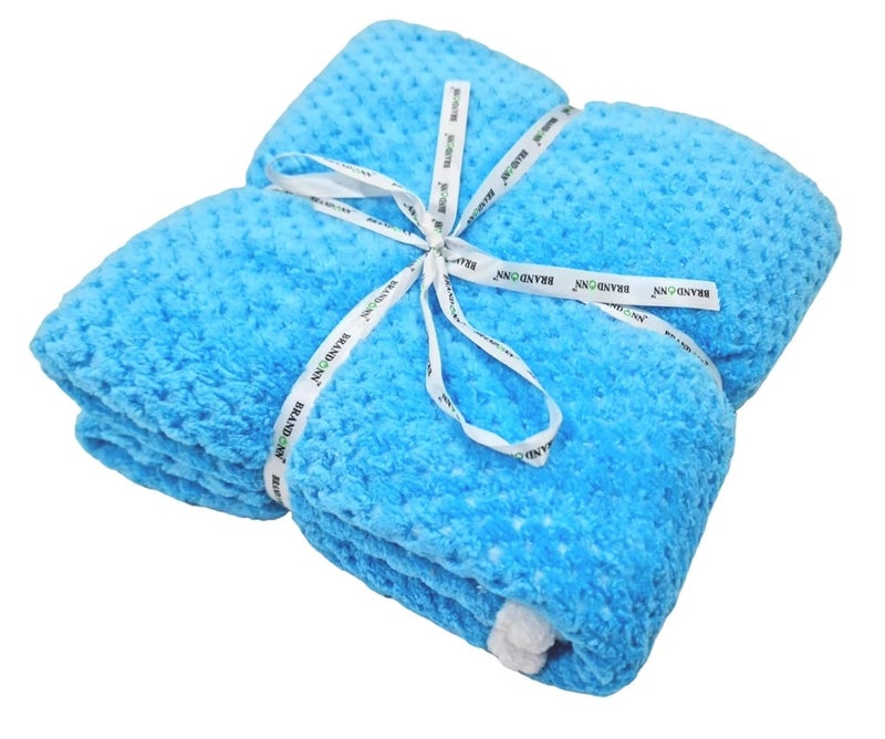 BRANDONN Baby Boy's and Baby Girl's Luxury Flannel and Sherpa Wrap Sheet for (0-12) Months All Season Blanket/Wrapping Sheet/Baby Blanket for Babies - Image 2