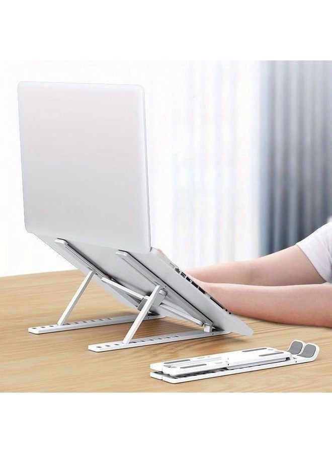 Black Adjustable Foldable Portable Laptop Stand Cooling Non Slip Base - Image 4