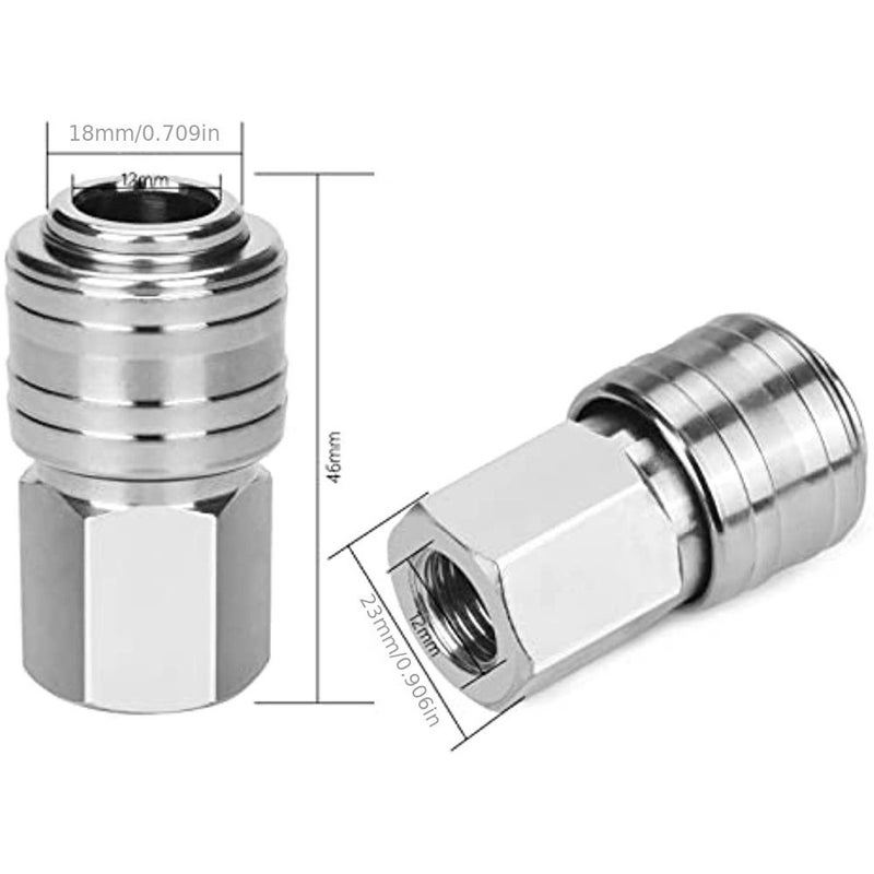 12Pcs European Aviation Air Pump Hose Fitting Kit 1 4 BSP Male Female Quick Release Fittings Rust Proof Coated For EU And US Markets - Image 4