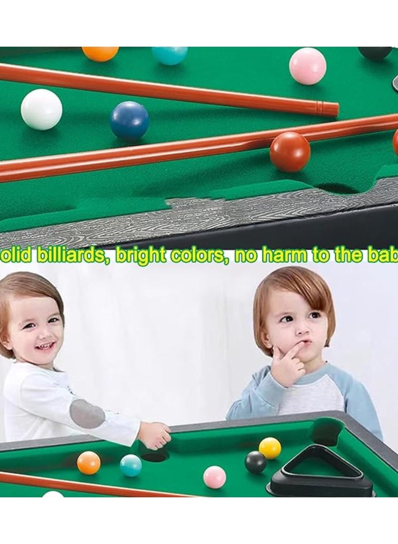 Yuwell Tabletop Billiards Child Interaction Children Mini Desktop Pool Table Snooker Game Set Desktop Billiards Mini Pool Table Mini Snooker Table For Kids 30X18CM - Image 2