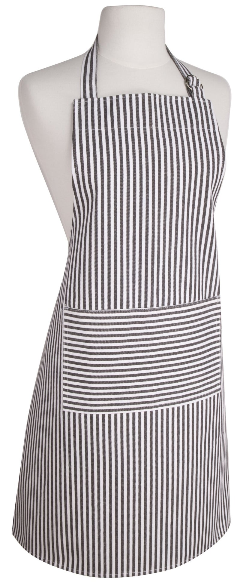 Now Designs Basic Apron Black Narrow Stripe