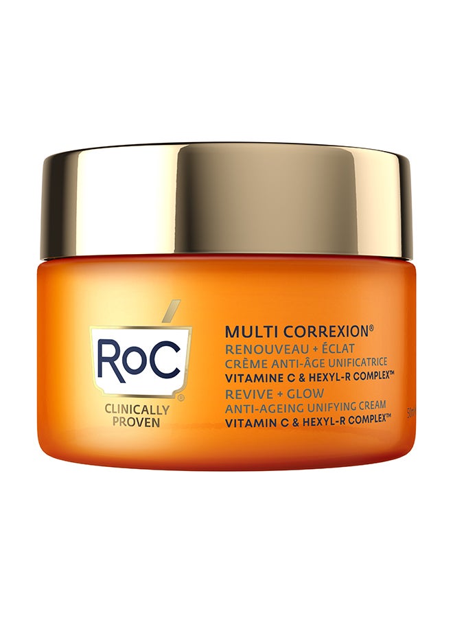 RoC Multi Correxion Revive + Glow Anti-Ageing Unifying Cream Rich 50Ml - Image 2