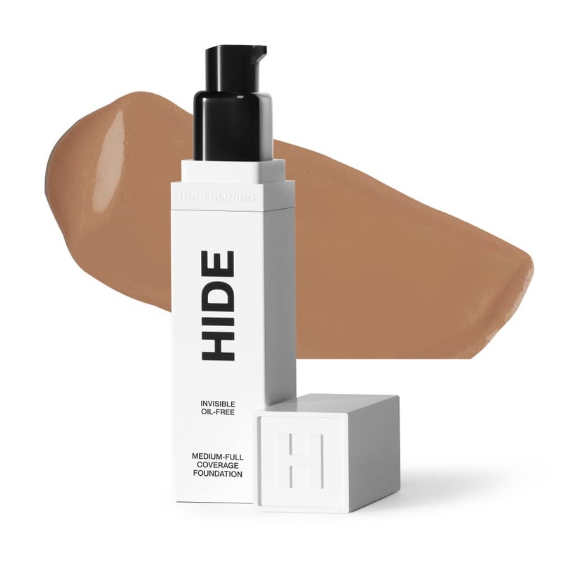 HIDE PREMIUM Liquid Foundation, Multi-Use Waterproof Foundation, Medium/Full Coverage Foundation, Shades for All Skin Types (See Shade Finder), Warm Sand, 1 fl oz - Image 1