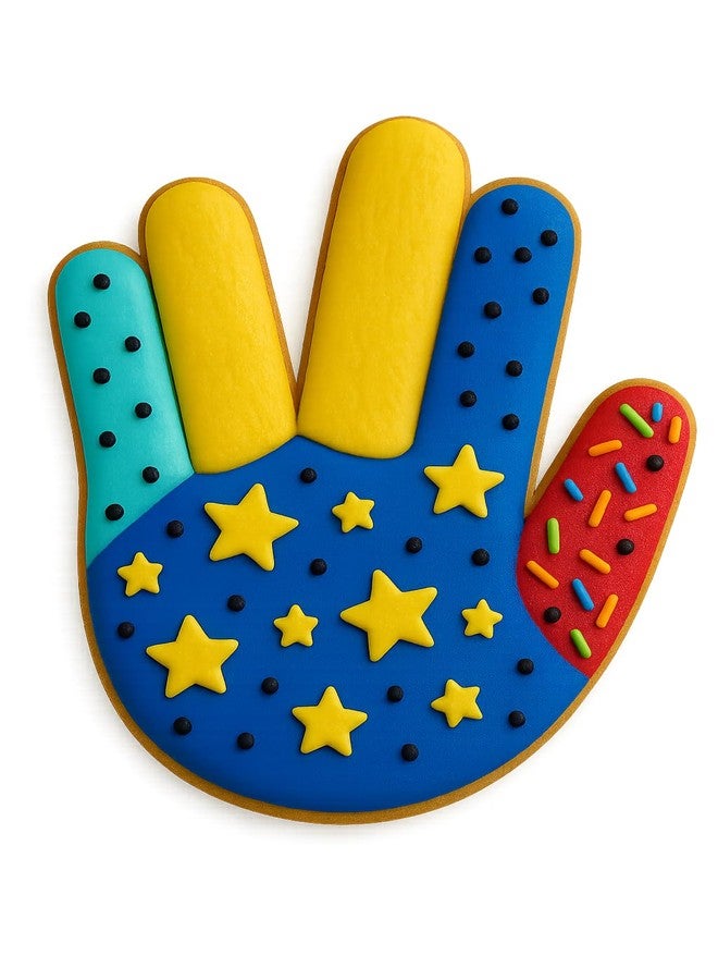 Mighty Gadget Vulcan Salute Hand Gesture Cookie Cutter - 4x3.3 Inches, Live Long and Prosper Design (Color May Vary) - Image 4