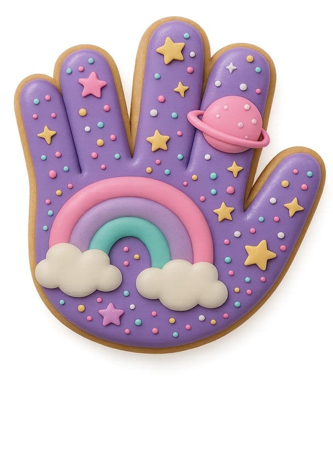 Mighty Gadget Vulcan Salute Hand Gesture Cookie Cutter - 4x3.3 Inches, Live Long and Prosper Design (Color May Vary) - Image 3