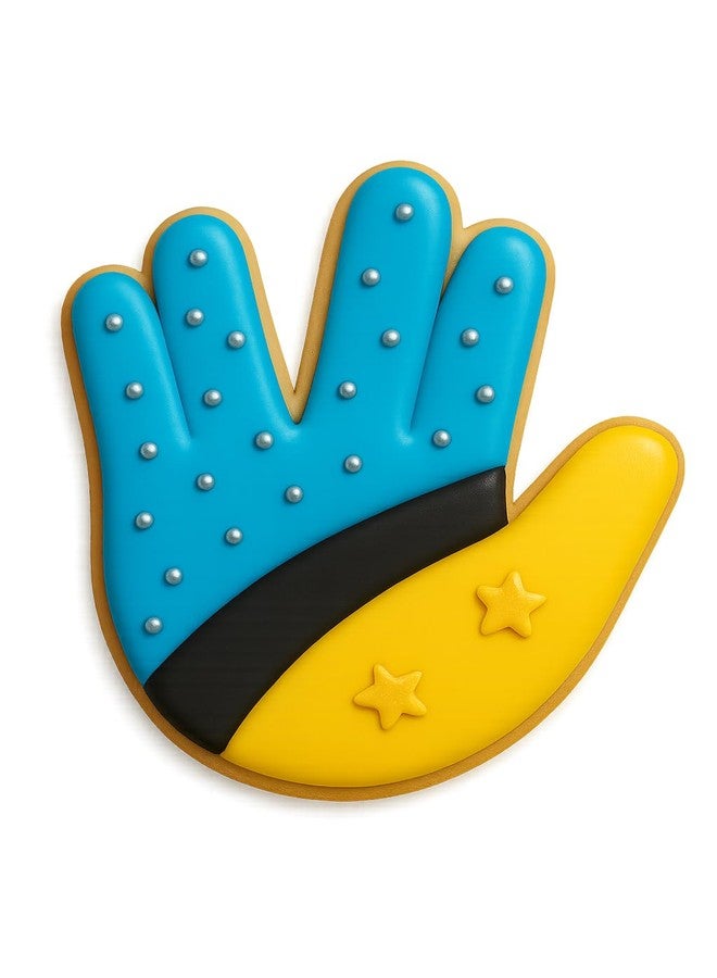 Mighty Gadget Vulcan Salute Hand Gesture Cookie Cutter - 4x3.3 Inches, Live Long and Prosper Design (Color May Vary) - Image 2