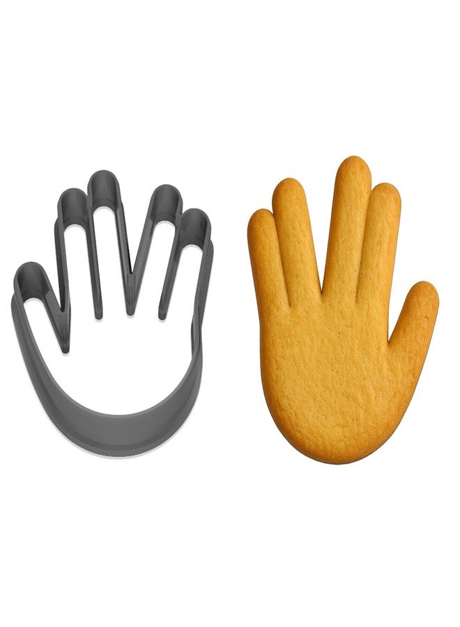 Mighty Gadget Vulcan Salute Hand Gesture Cookie Cutter - 4x3.3 Inches, Live Long and Prosper Design (Color May Vary) - Image 1