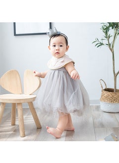 Generic Japanese Marl Tutu Skirt Childrens Puff Princess Summer Dark gray  - Image 4