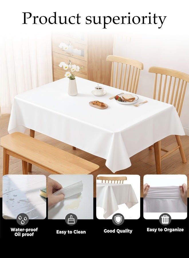 DUNISO 10 Pack Disposable Table Cloth , 137*183cm Table Cloths for Parties, Waterproof Decorative Tablecloths for Rectangle Tables, Plastic Table Cover, Leakproof and Sturdy,Suitable for BBQ, Party, Wedding, Indoor or Outdoor Use - Image 4