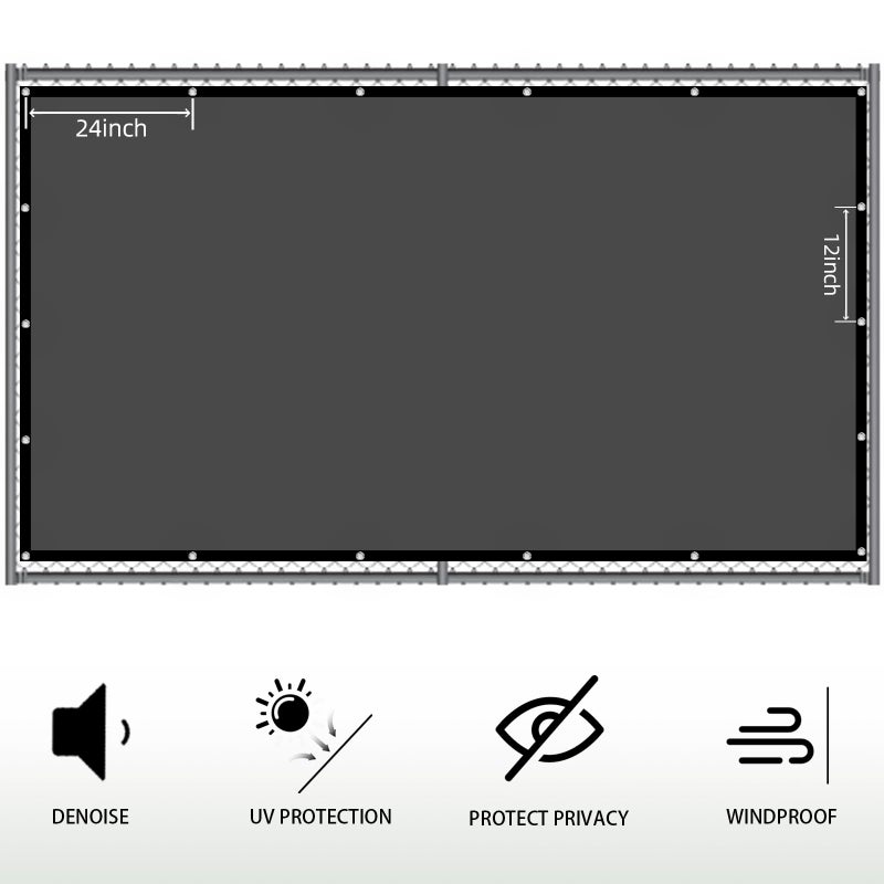 SUNNY GUARD Privacy Screen Fence 3/4/5/6/7/8 FT Heavy Duty Dustproof Denoise Fencing Mesh Fabric Shade Net Cover for Outdoor Wall Garden Yard Pool Deck,6' x 50' Dark Green(We Make Custom Size) - Image 5