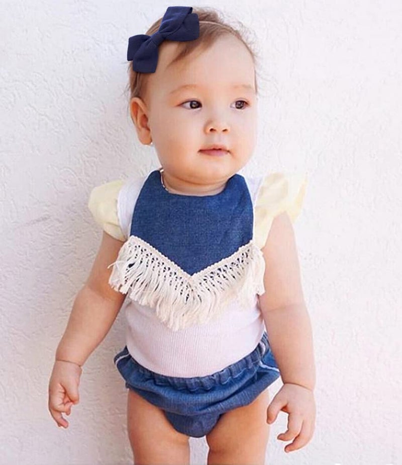 Cherssy Baby Girl Headbands and Hair Bows, 10pcs Stretchy Nylon Hairbands for Newborn, Infant, Toddlers - Image 3