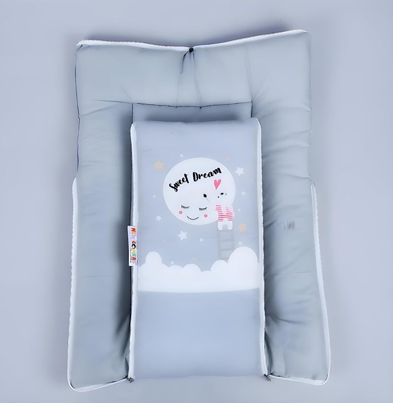 Filloxy FILLOXY Baby Sleeping Bag in Muslin Material for Newborns | Soft & Skin Friendly Baby Wrapper | Lightweight & Cushioned Infant Sleeping Sack | Easy to Carry & Wash | 0-6 Months (Moon)  - Image 2