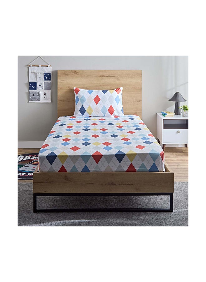 Home Box Nora 2-Piece Single Plaid Microfibre Flat Sheet Set 160 x 240 cm  - Image 2