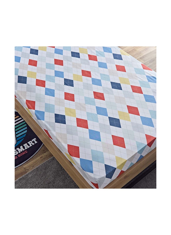 Home Box Nora 2-Piece Single Plaid Microfibre Flat Sheet Set 160 x 240 cm  - Image 3