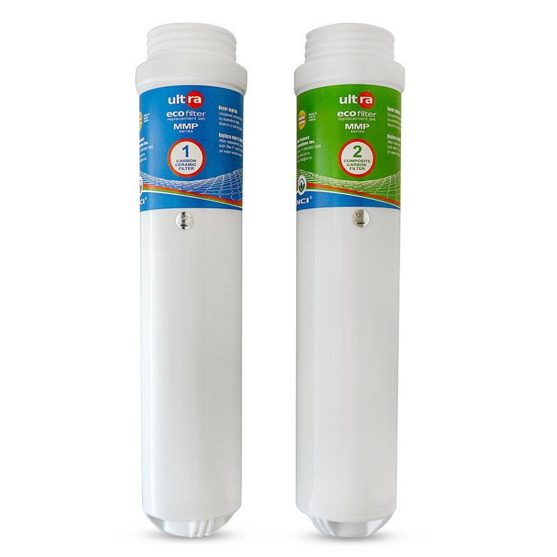 NCI فلاتر استبدال NCI MMP سلسلة ULTRA Eco، متوافقة مع سلسلة TYENT MMP (MMP-5050، MMP-7070، MMP-9090، MMP-11T) لجهاز تنقية المياه على الطاولة - فلترة مزدوجة بالكربون + السيراميك لأقصى ORP - Image 1