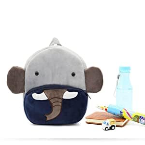 Frantic Kids Soft Animal Cartoon Travelling School Bag Soft Plush Backpacks Boys Girls Baby for 2 to 5 Years Baby/Boys/Girls Nursery, Preschool, Picnic(Blue_Elephant) - Image 5