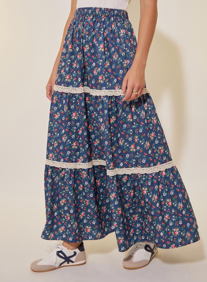 Take Two Take Two Floral Printed A-Line High Rise Skirt  - Image 2