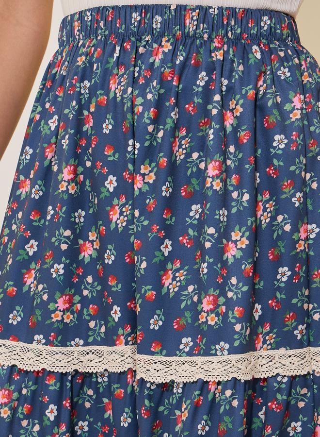 Take Two Take Two Floral Printed A-Line High Rise Skirt  - Image 3