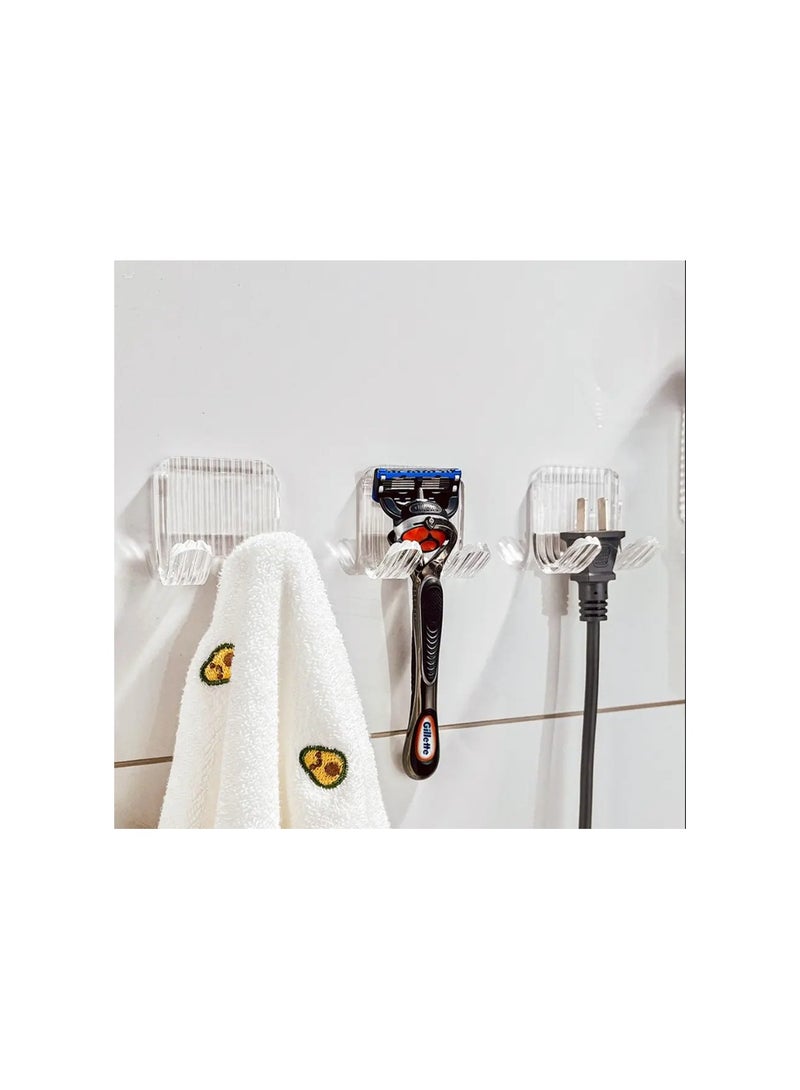 3 pack Wall Mounted Key Organizer Space Kitchen Accessorizes No punching Paste acrylic Hanging Hook for hotel, bathroom - Image 1