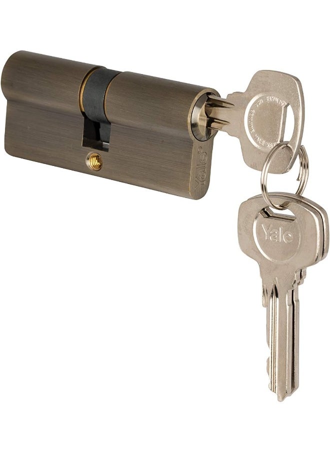 Yale 500 Series Double Euro Profile Cylinder 30+30 Bronze Antique Brass