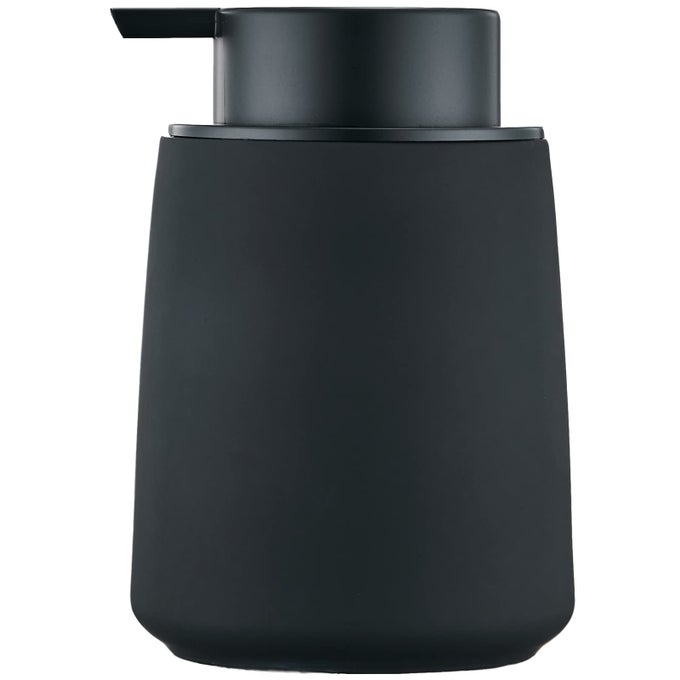 12OZ BLACK SOAP DISPENSER MODERN CERAMIC LOTION HAND SOAP DISPENSER WITH EASYTOPRESS BLACK PUMP REUSABLE AND REFILLABLE LIQUID DISH SOAP DISPENSER FOR BATHROOM KITCHEN RUBBER PAINT